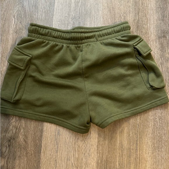 Green Cargo Shorts, Worn Twice - Picture 2 of 3